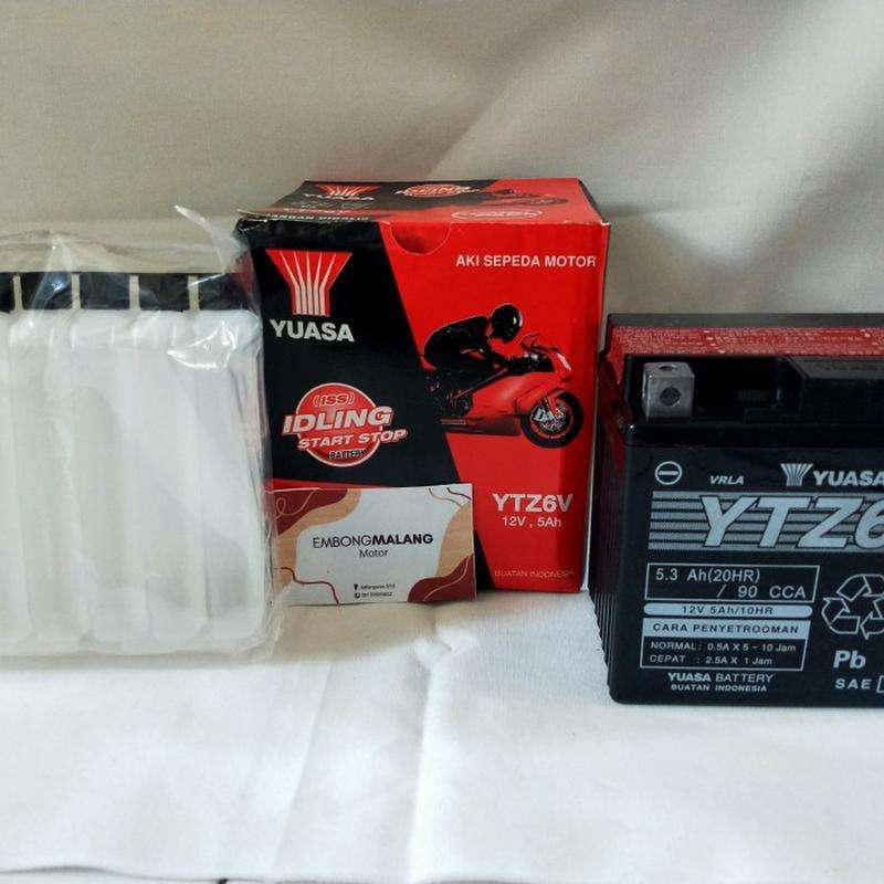 Jual Aki Yuasa Ytz6v-gtz6v Utk Motor Vario, Scoopy, Pcx, Sonic, Mio Sss