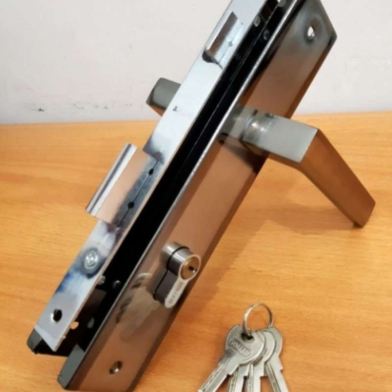 Promo KUNCI PINTU RUMAH 1 SET MODEL MINIMALIS 4 ANAK KUNCI HITAM-ABU