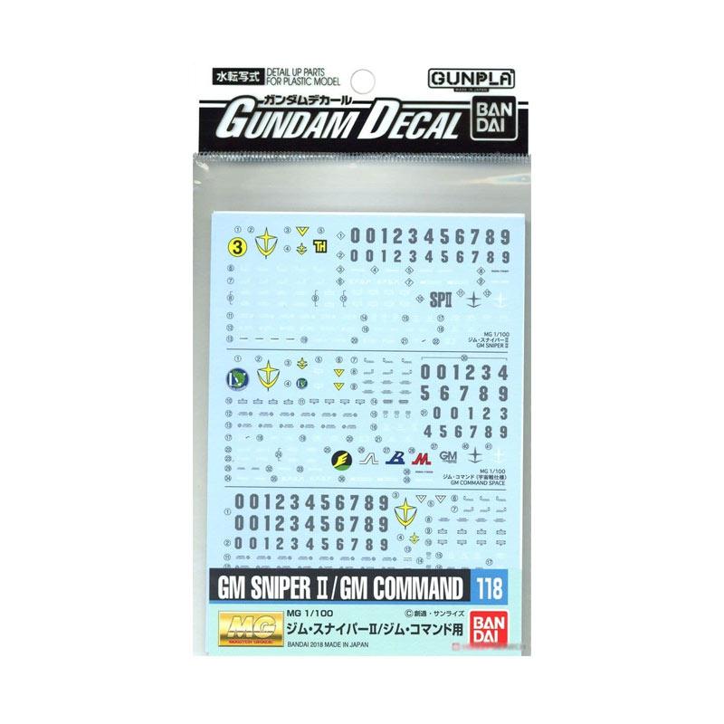 Jual Bandai 118 MG GM Sniper II GM Command Gundam Decal di Seller ...