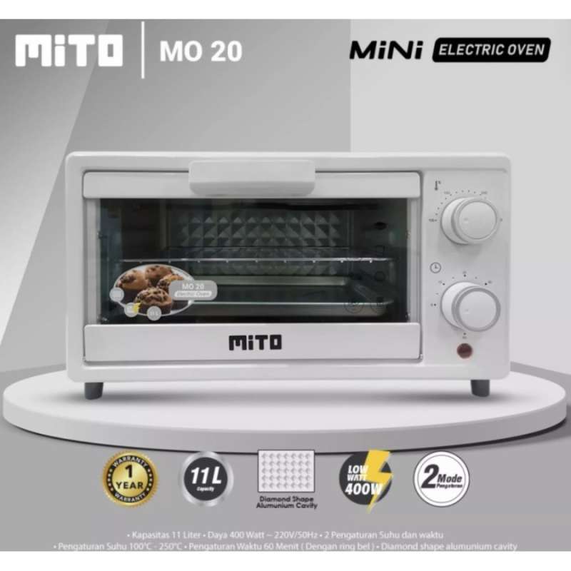 Jual Mito Mo20 Mini Electric Oven Listrik 11 Liter Low 400 Watt Mo20