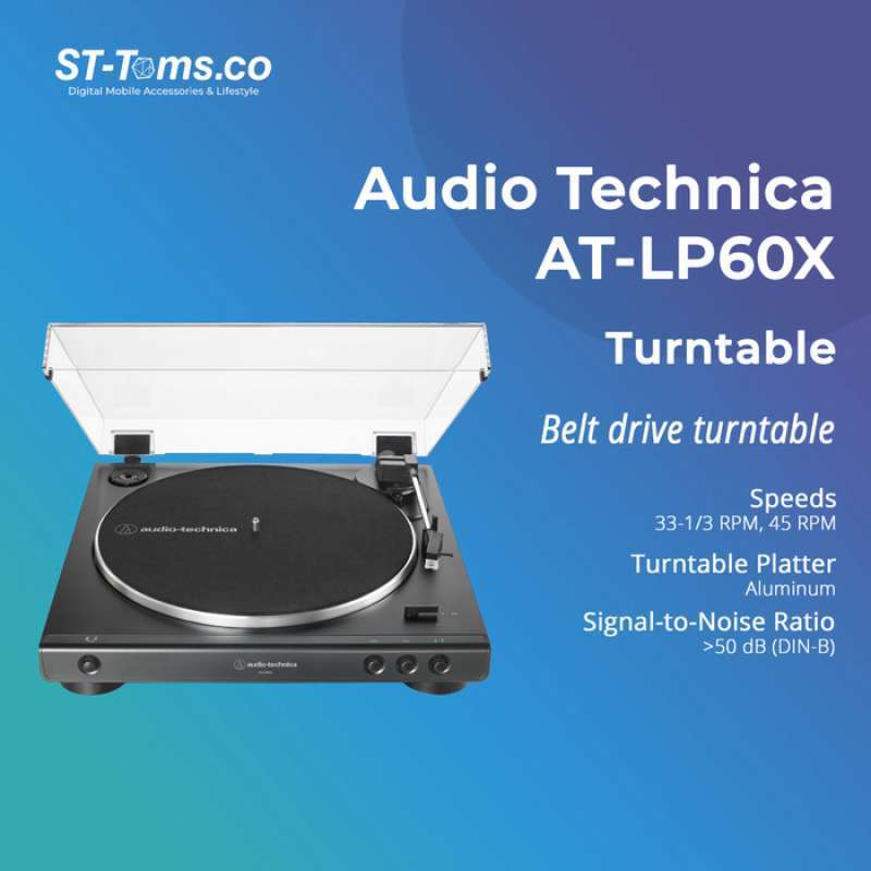 Jual AudioTechnica ATLP60 Fully Automatic BeltDrive Stereo Turntable