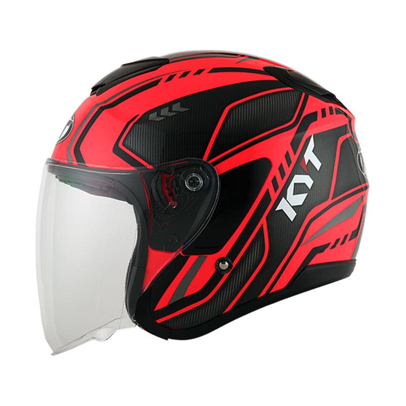 Jual KYT Kyoto Super Fluo Carbon Edition Helm Half Face di Seller