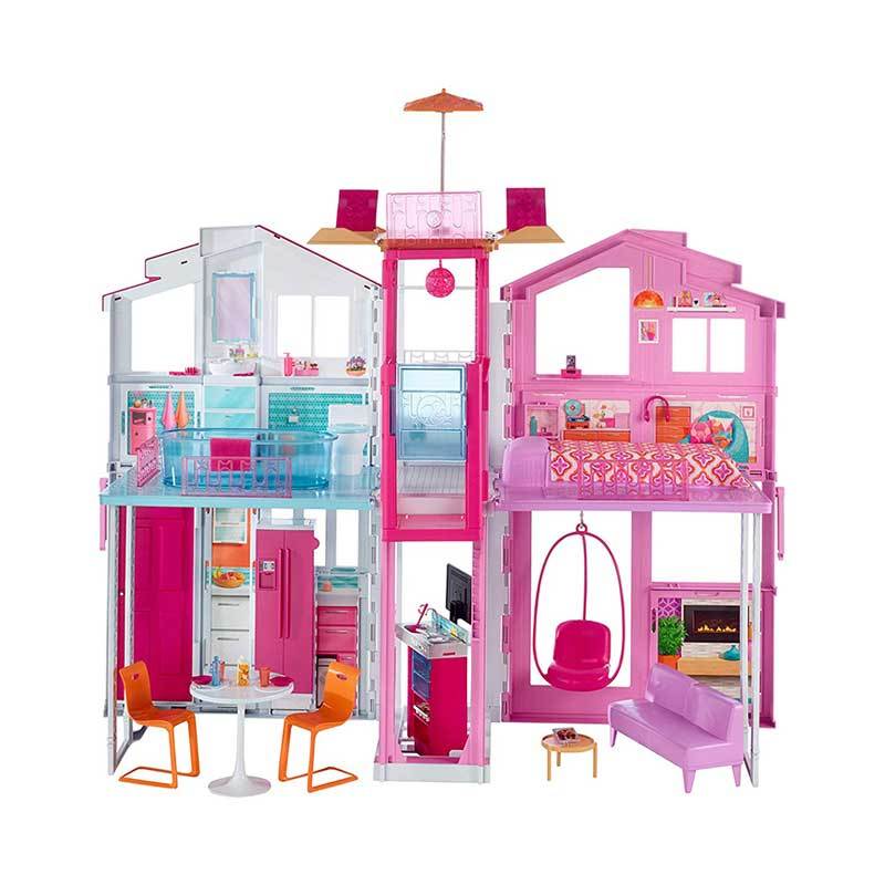 Jual Barbie DLY32 Estate ThreeStory Town House Colourful and Bright