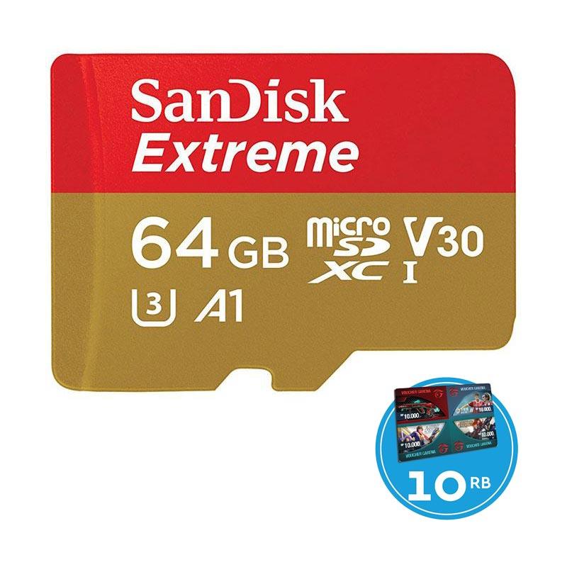 Jual SanDisk Extreme microSD   HC UHS-I Cards [64 GB/V30/U3