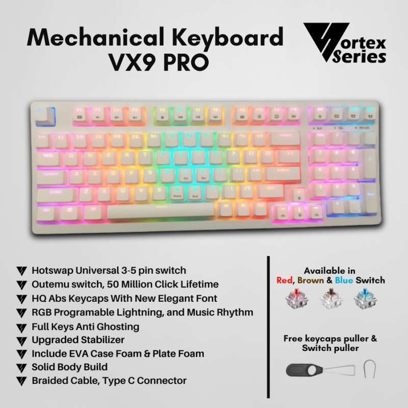 Jual VortexSeries VX9 / VX9 PRO Mechanical Keyboard Gaming Keyboard