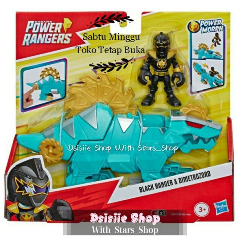 Jual Power Rangers Saban Black Ranger And Dimetrozo Original Hasbro ...