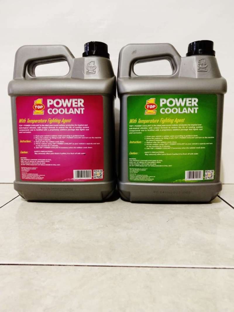 Jual Air Radiator Power Coolant Top 1 One Hijau Merah 4L 4 Liter Galon Merah di Seller Sumber