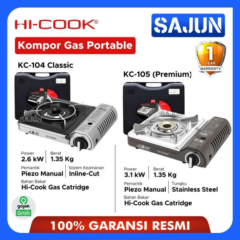 Promo Hi-cook Kompor Gas Portable Kc-104 Classic Kc-105 Premium Diskon ...