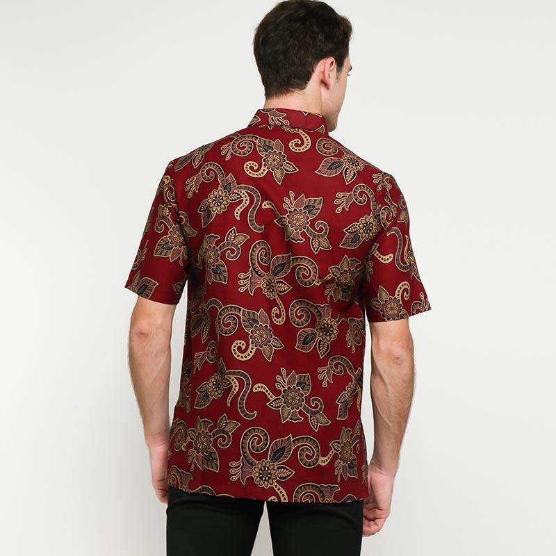 Jual Batik  Adikusuma Men Hem Motif Batik  Bunga  Krokot  