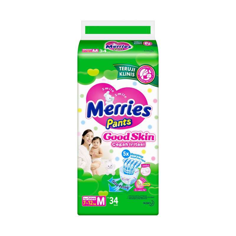 Promo Merries Pants Good Skin M 34 / pampers merries m34 Diskon 8% di ...