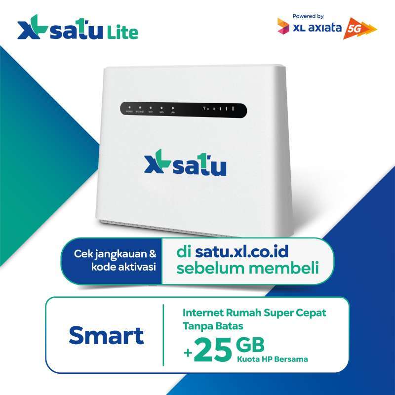 Jual XL SATU Lite - Internet Rumah Unlimited + Kuota HP hingga 100GB