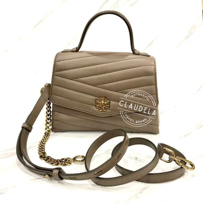 Jual Tory Burch Kira Top Handle Satchel In Classic Taupe Di Seller