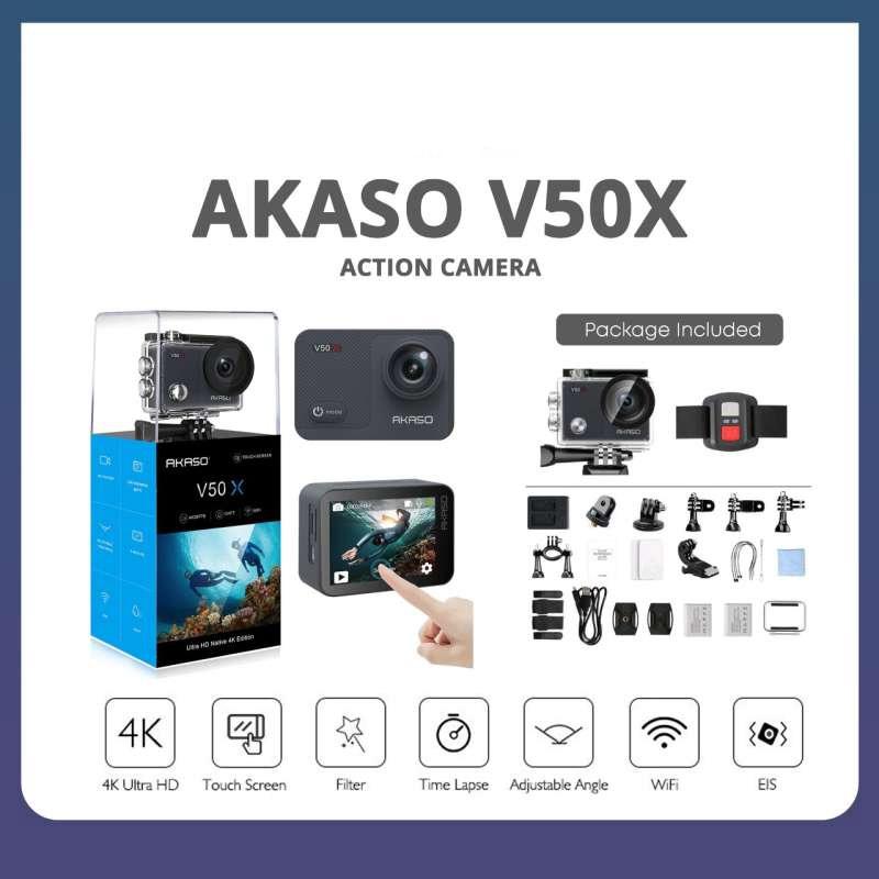 Jual AKASO V50X ACTION CAMERA FULL HD 4K EIS WIRELESS CAM di Seller Hugostore.id Indonesia