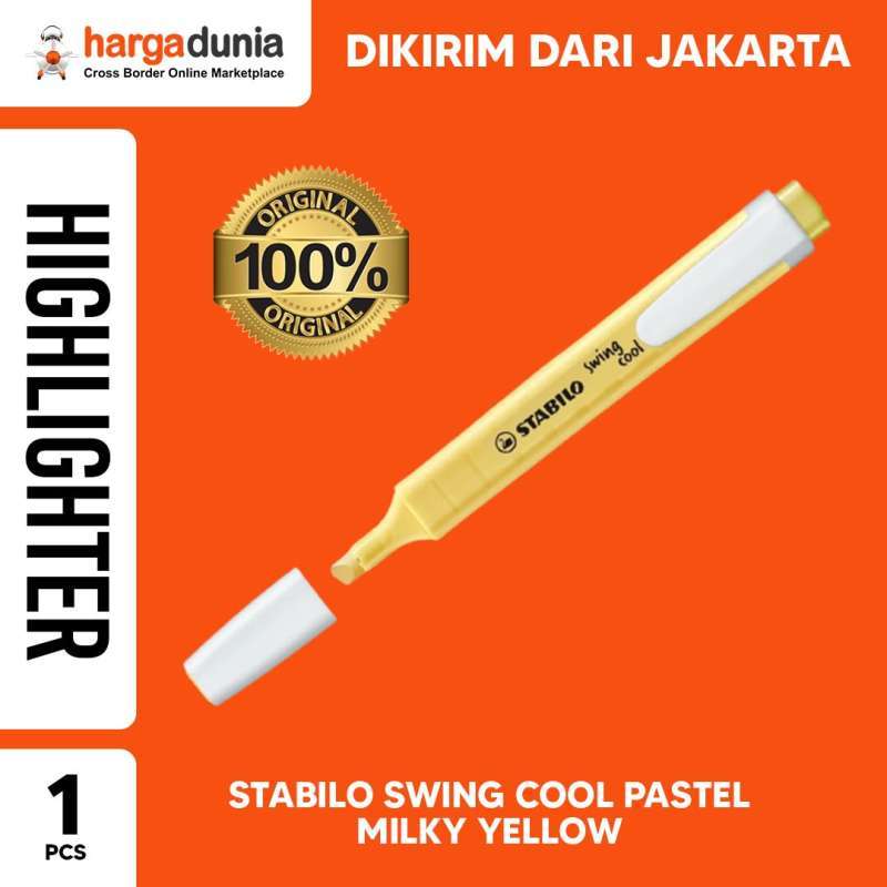 Promo STABILO Swing Cool Pastel Milky Yellow Highlighter Warna Kuning [DIKIRIM DARI JAKARTA