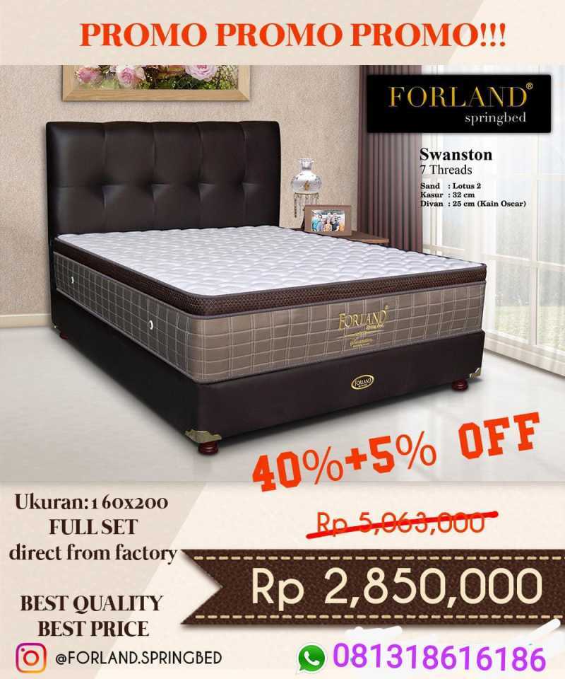 Jual [ FULL SET ] Kasur Springbed Forland Swanston 7Threads - 100 X 200 ...