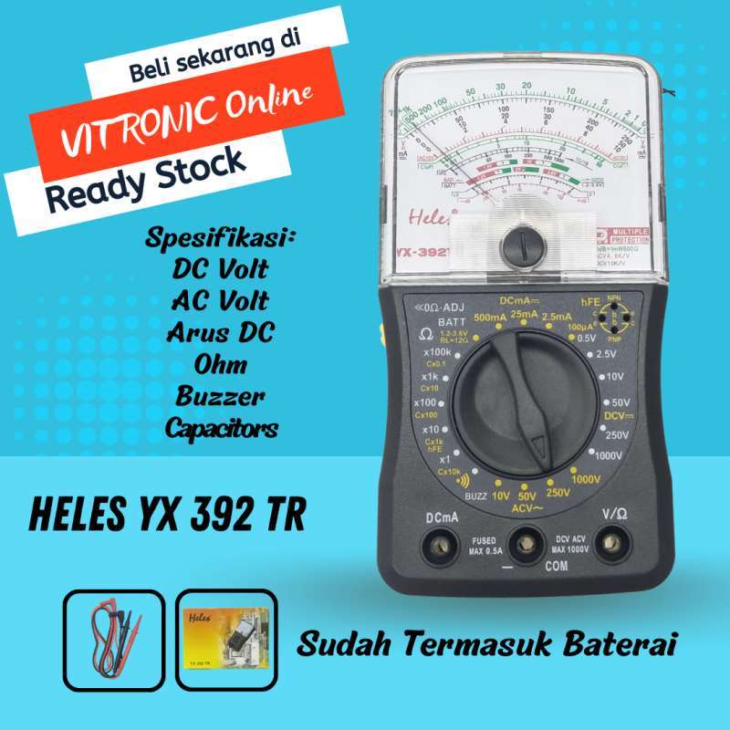 Jual Avometer Heles YX 392 TR Multimeter YX392TR Multitester Analog YX