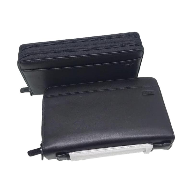 Jual TUMI Harrison Double Zip Around Clutch Leather Dompet