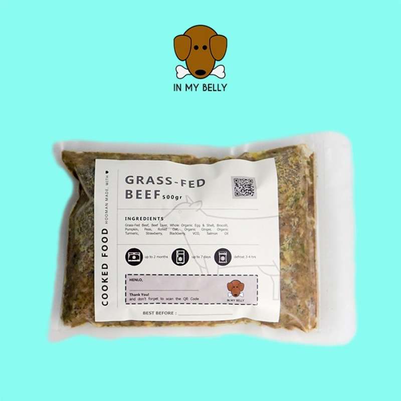 Promo Gratis Ongkir Cooked Dog Food In My Belly Grass Fed Beef 500G promo-gratis-ongkir-cooked-dog-food-in-my-belly-grass-fed-beef-500g