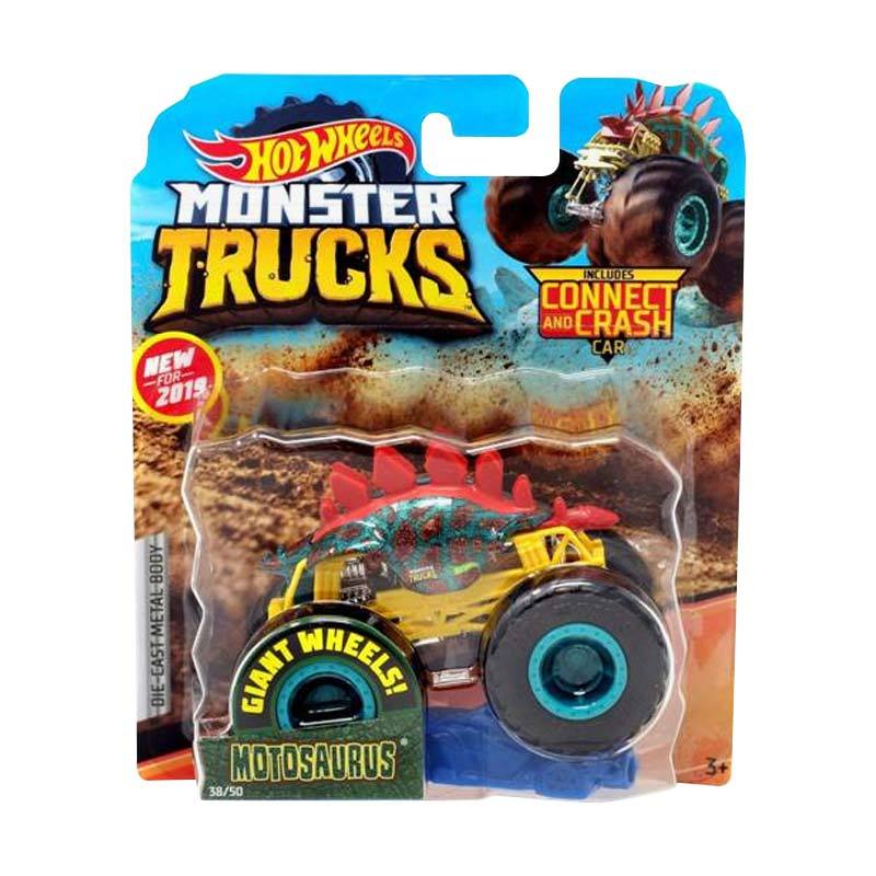 Jual Hot Wheels Monster Trucks Motosaurus with Connect and Crash Car