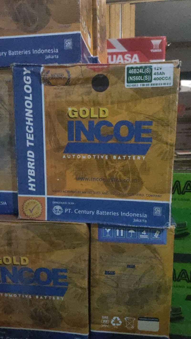 Jual AKI MOBIL WULING CONFERO INCOE GOLD BASAH NS60LS 12V 45AH di