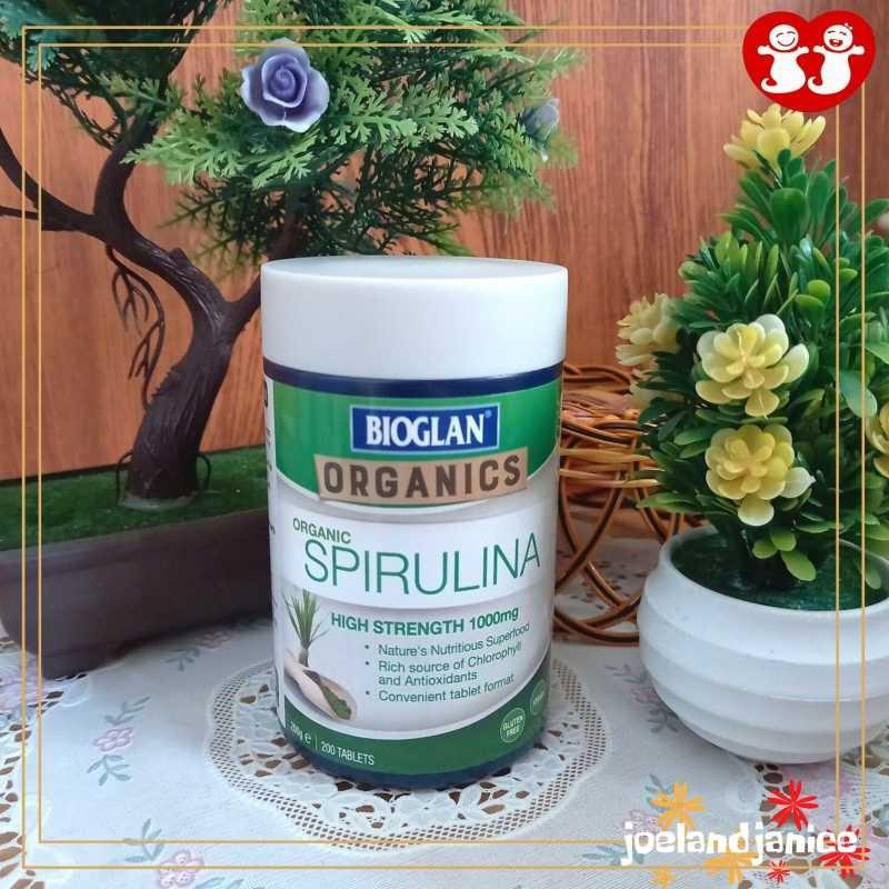 Jual Bioglan Organic Spirulina High Strength 1000mg 200tab di Seller