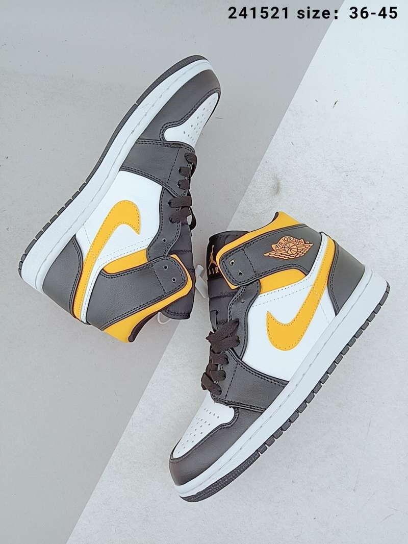 jordan aj 1 yellow and black