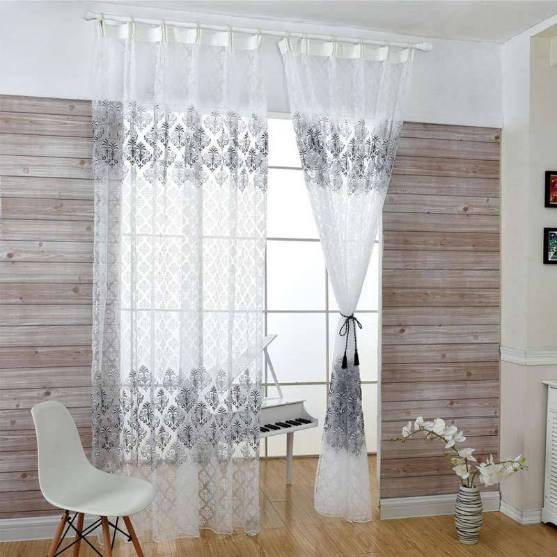 100 200cm Sheer Curtains Bedroom Shade Cloth Window Drapes