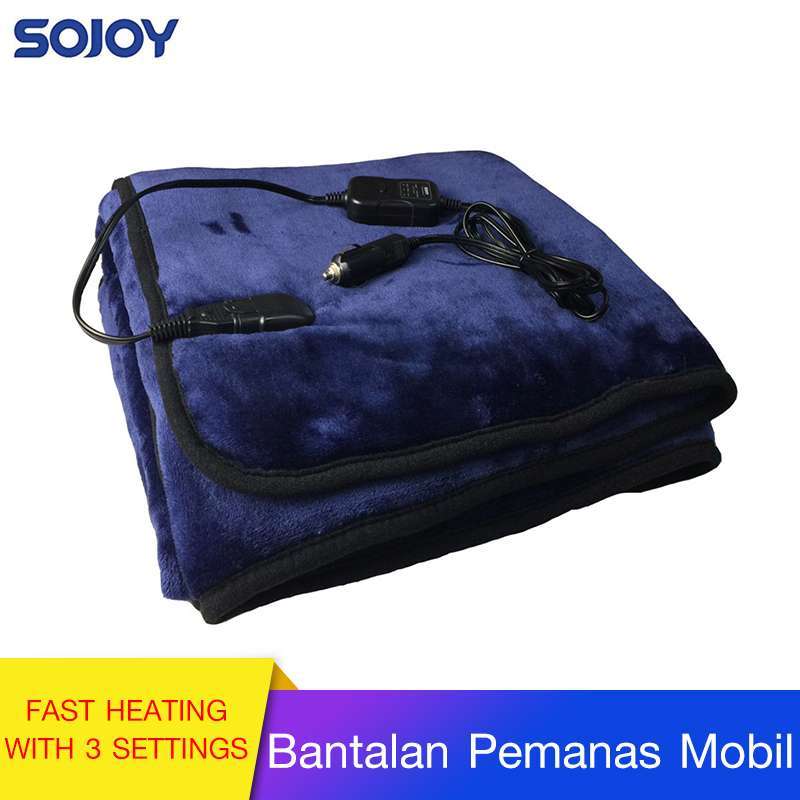 Jual Heated Blanket for Car, Sojoy Electric Blanket Throw 40x60, 2 Fast Heating Levels, UL