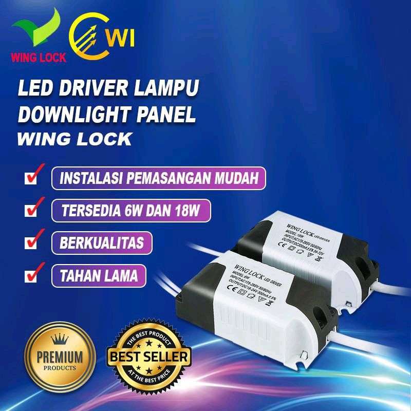 Jual Trafo Panel/Ballast LED Driver 6watt dan 818w Wing Lock 6watt