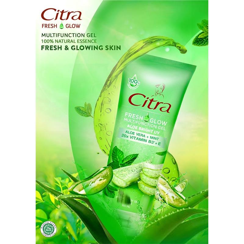 Jual CITRA Fresh Glow Multifunction Gel Aloe Bright UV