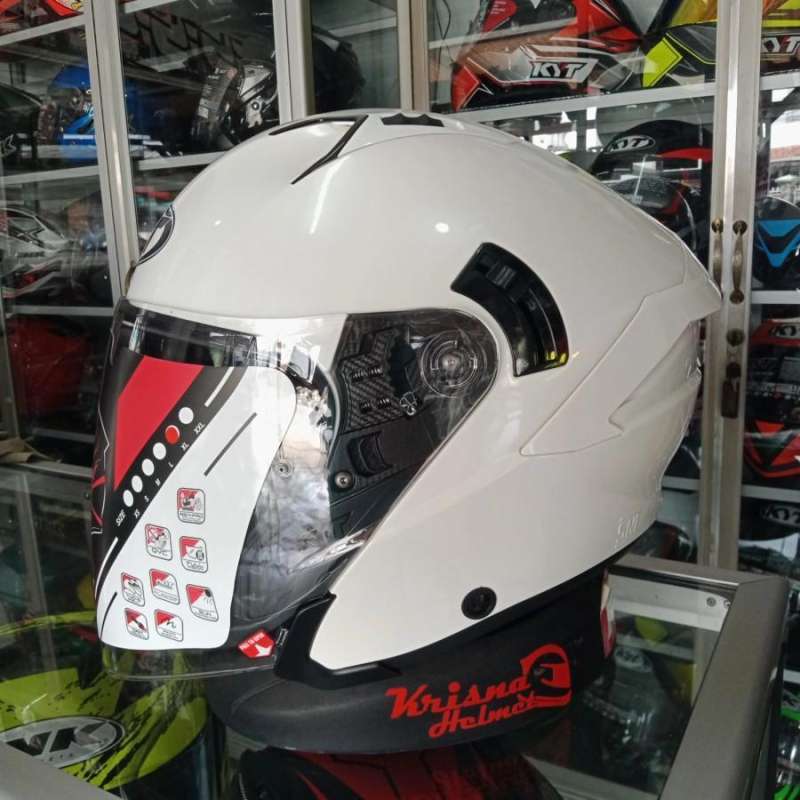 Jual Helm Half Face KYT NFJ PLAINT WHITE SOLID di Seller Krisna Helmet