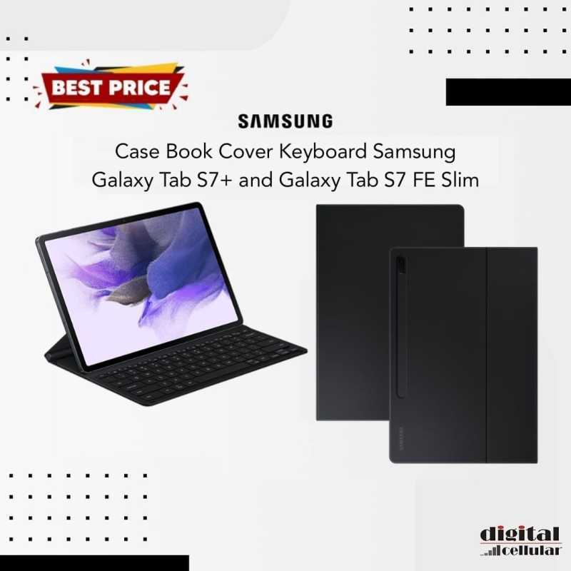 Jual Bluetooth Keyboard Cover Slim Samsung Galaxy Tab s7FE /Tab s7+ di