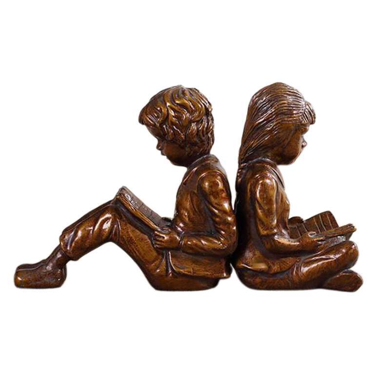 Jual Studious Bookends Boy Girl Resin Stand Support School Home Decor Office Di Seller Baosity