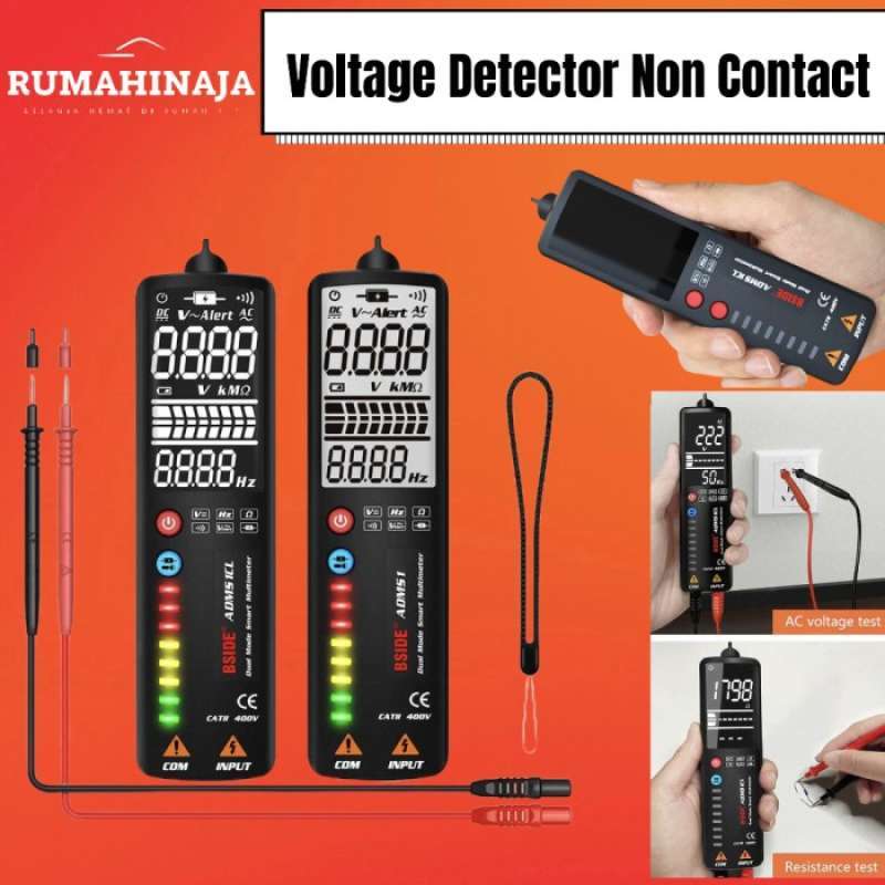 Jual VOLTAGE DETECTOR TESTER TESPEN NON CONTACT AC 2.4 INCH LCD di