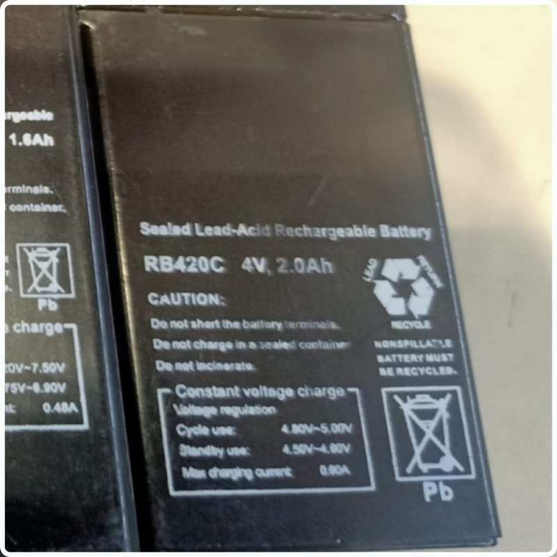 Jual Krisbow Baterai Aki Rechargeable Sealed Lead Acid 4V 4000 Mah Dan ...