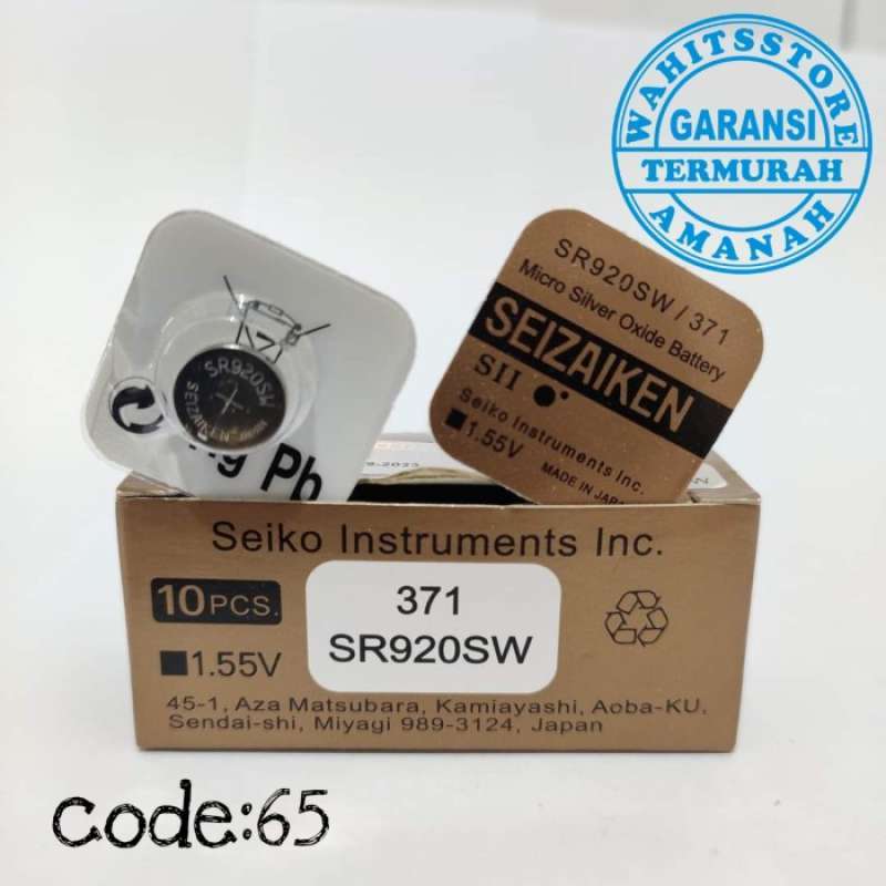 Jual Batre Seizaiken Sr920Sw Sr920 Sr 920 Sw 371 Battery Baterai Seiko ...