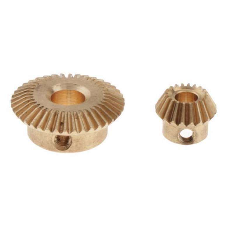 Jual 3x0.5 Modulus Brass Bevel Gear 20 40Tooth 4 6mm Diameter Inner