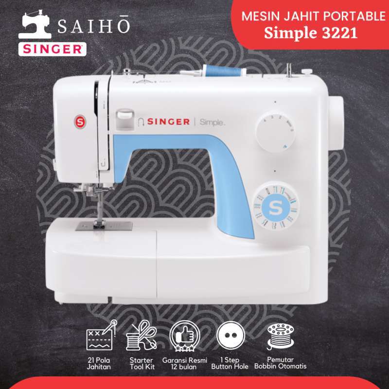Jual SINGER Simple 3221 Mesin Jahit Portabel Simpel di Seller SAIHO