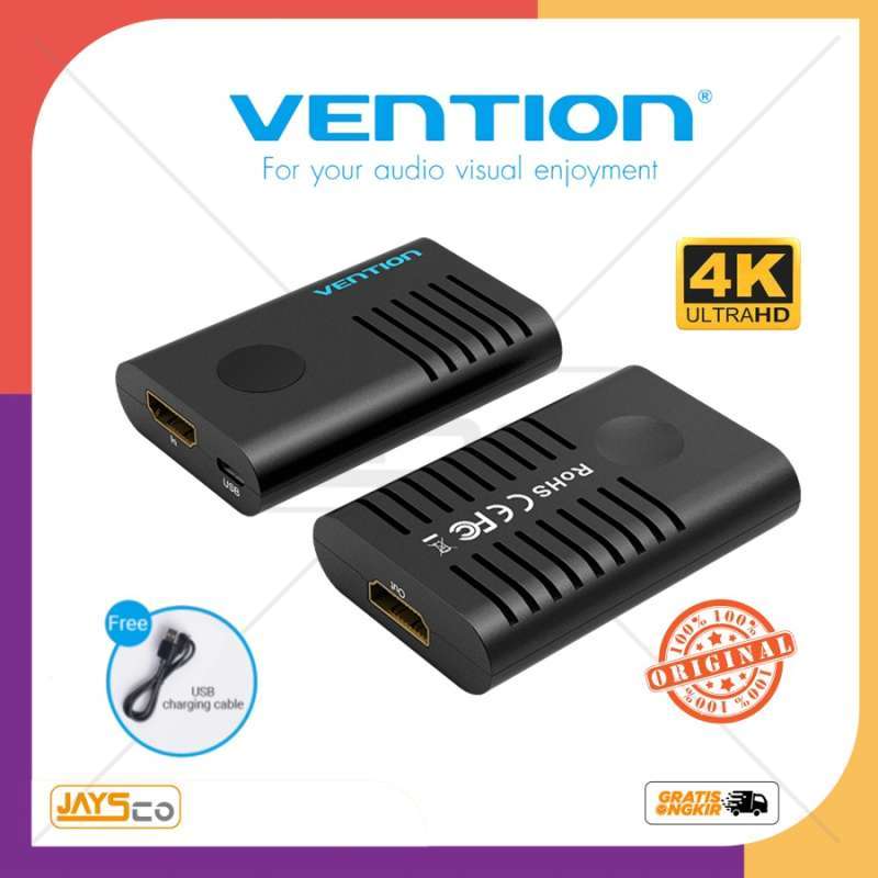 Jual Vention HDMI Extender Repeater Amplifier Female to Female 4K TV di