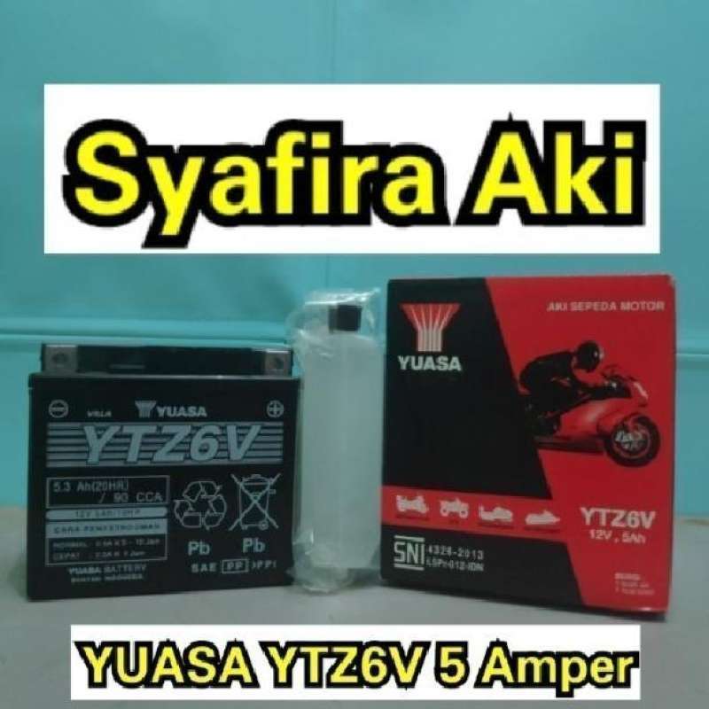 Jual Aki Motor Honda Vario 125 YTZ6V Yuasa Accu kering Original Ori di