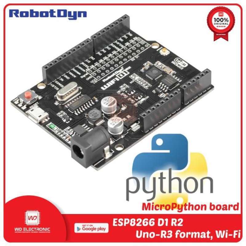 Jual Robotdyn Micropython Board Esp8266 D1 R2 Uno R3 Micro Phyton Wemos ...