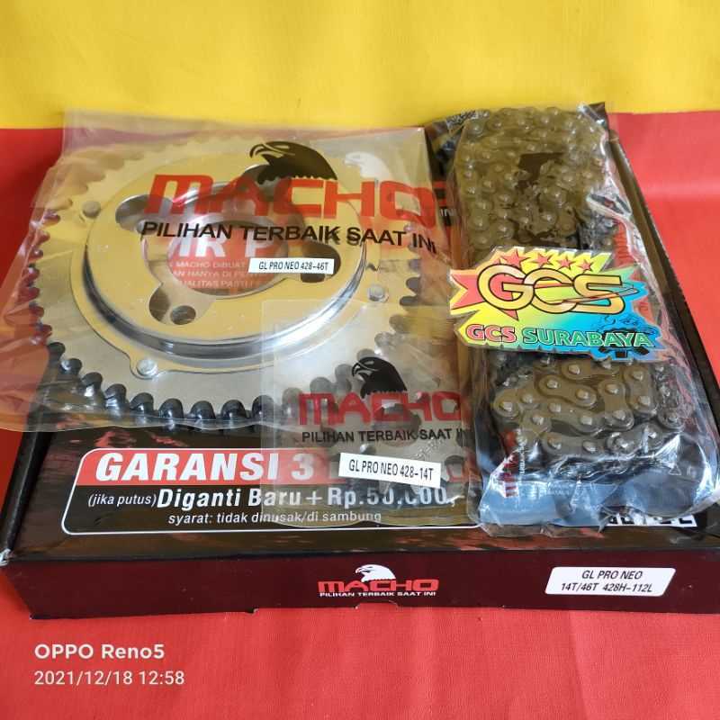 Jual Gerset,gear Set, Rantai Gir Paket Full Set Gl Pro Neotech,mega Pro