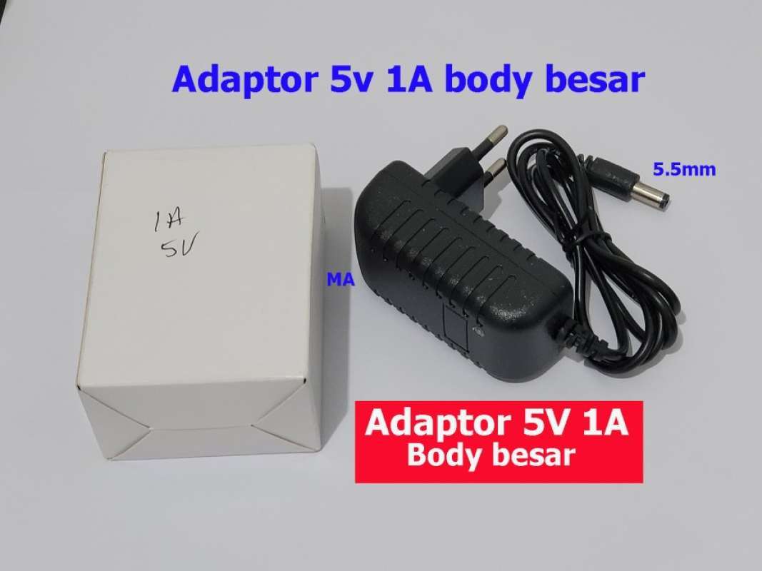 Promo Adaptor 5v 1a Body Besar 5,5mm -ma- 5 Volt 1 Ampere - 5 V 1 A ...