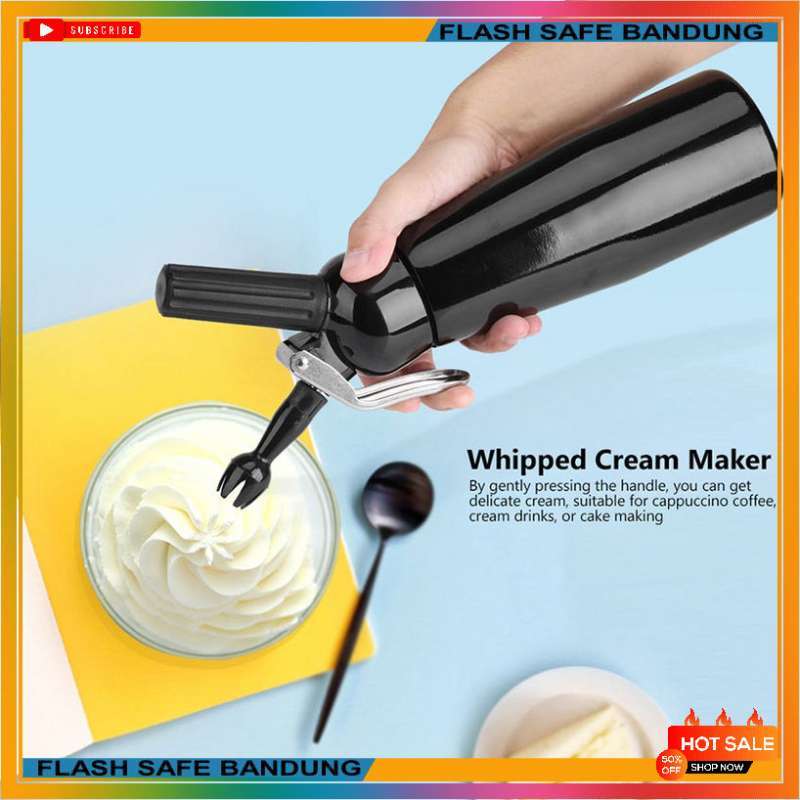 Jual 500Ml Whip Cream Whipper Whipped Foam Dispenser Maker Nitro Coffe