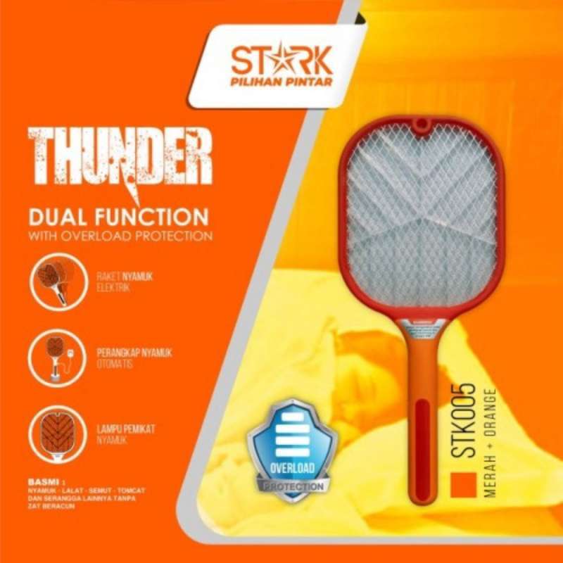 Promo Raket Nyamuk Stark Dual Function STK 005 di Seller Biggg.Solution