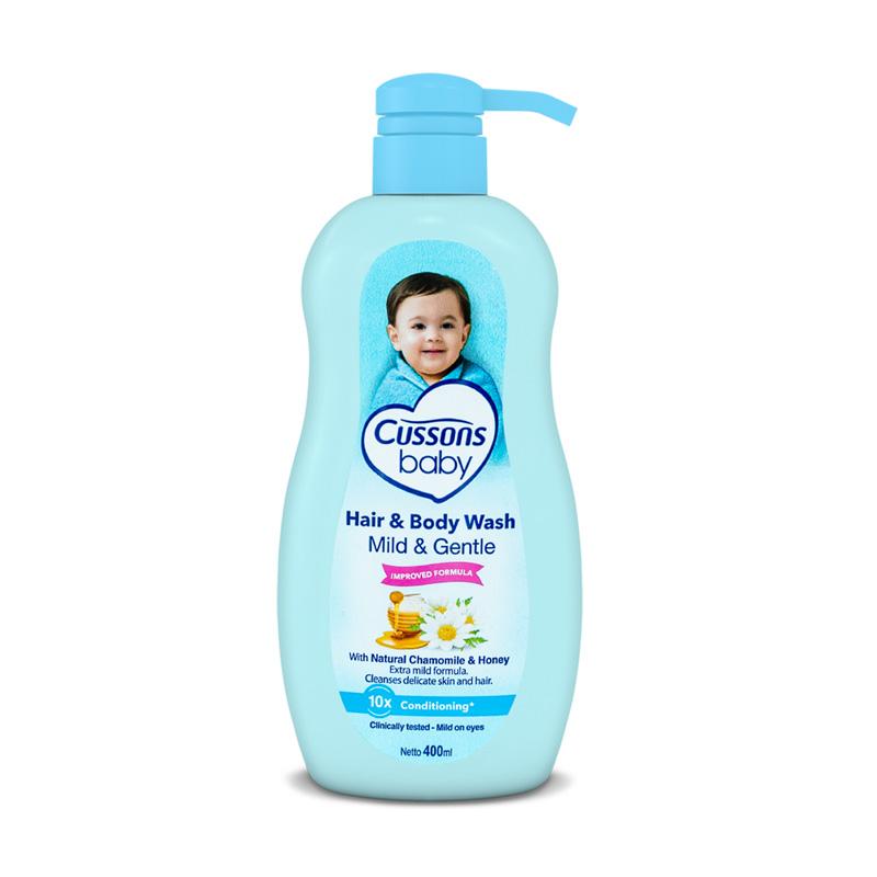 Jual Cussons Baby Hair & Body Wash Mild & Gentle Pump 400ml di Seller