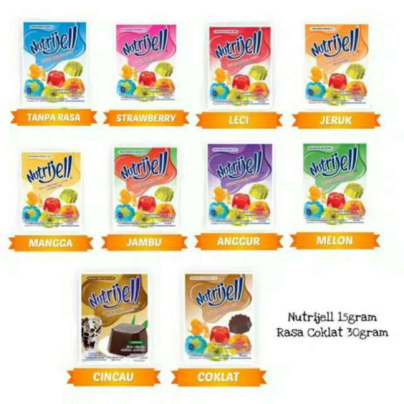 Jual NUTRIJELL PLAIN MANGGA STRAWBERRY JERUK LECI JAMBU jual-nutrijell-plain-mangga-strawberry-jeruk-leci-jambu