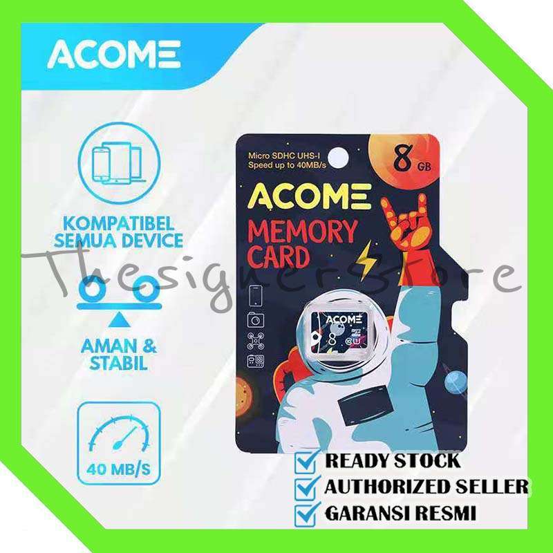 Promo ACOME Micro SD Card 8GB/16GB/32GB/64GB High Speed Up To 90MB/S ...