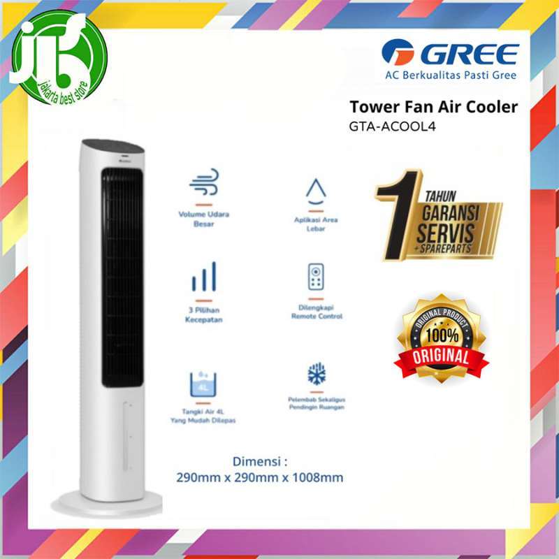 Jual GREE TOWER FAN AIR COOLER GTAACOOL4 KAPASITAS 4 LITER di Seller