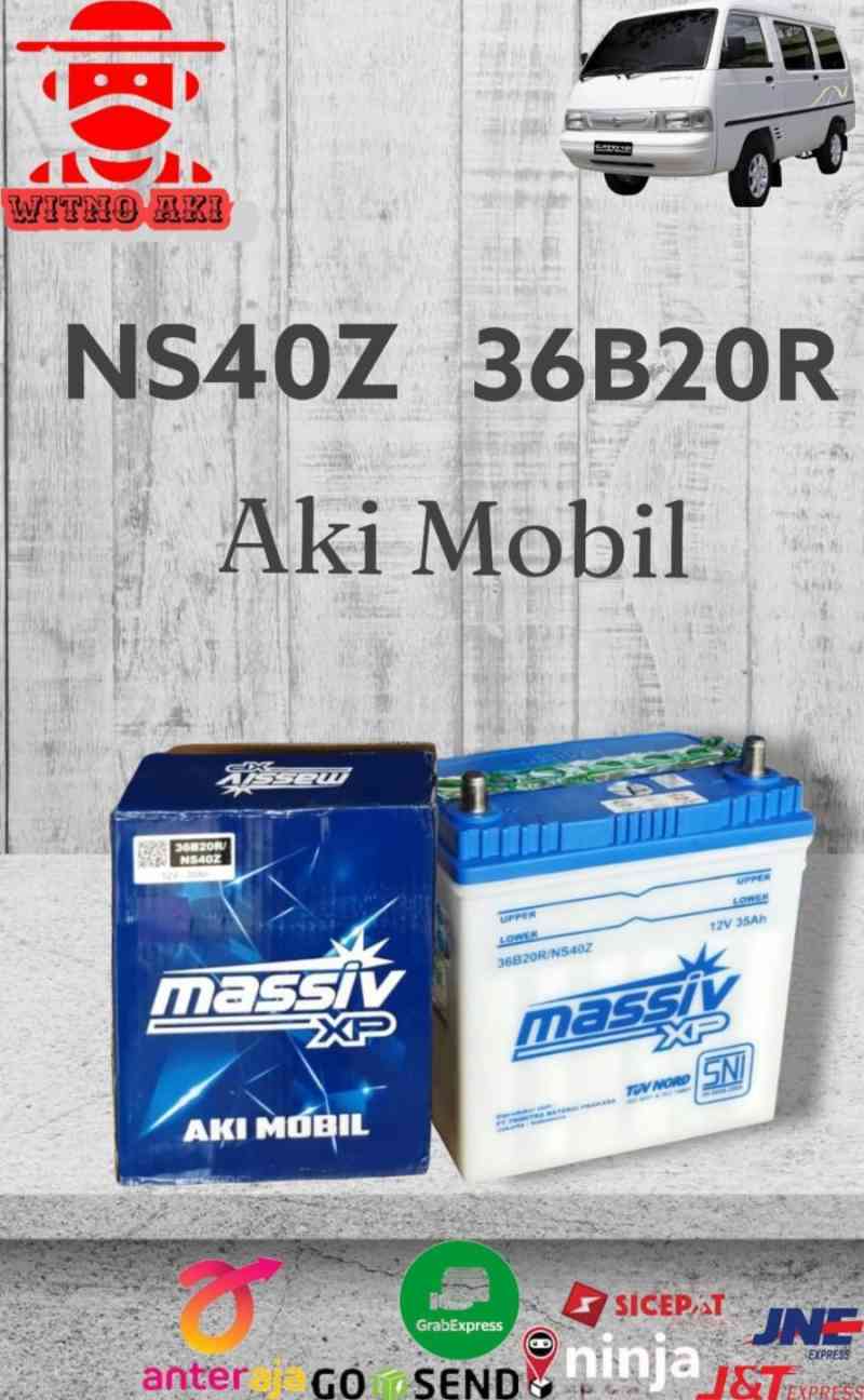 Jual Aki mobil suzuki carry futura massiv xp ns40z basah 12v35ah 12v